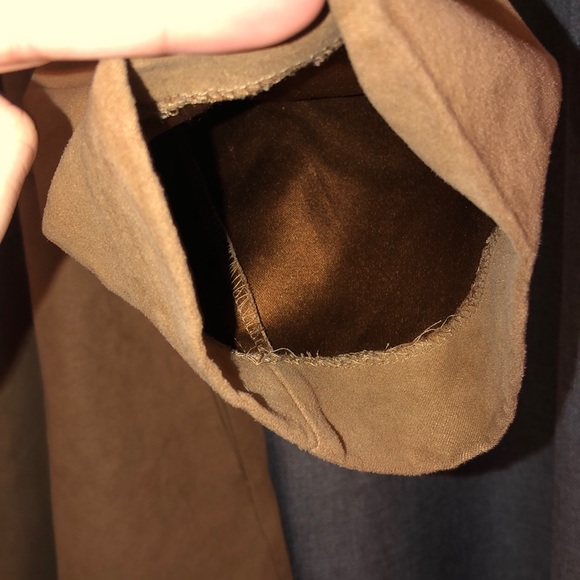 H&M Flowy Tan Fall Coat 3/4 sleeve Suede-like - Picture 6 of 8